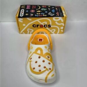 New CROCS x McDonalds #8 Kids Happy Meal Scribbles Crocs Toy Shoe Clip Charm🤍💛